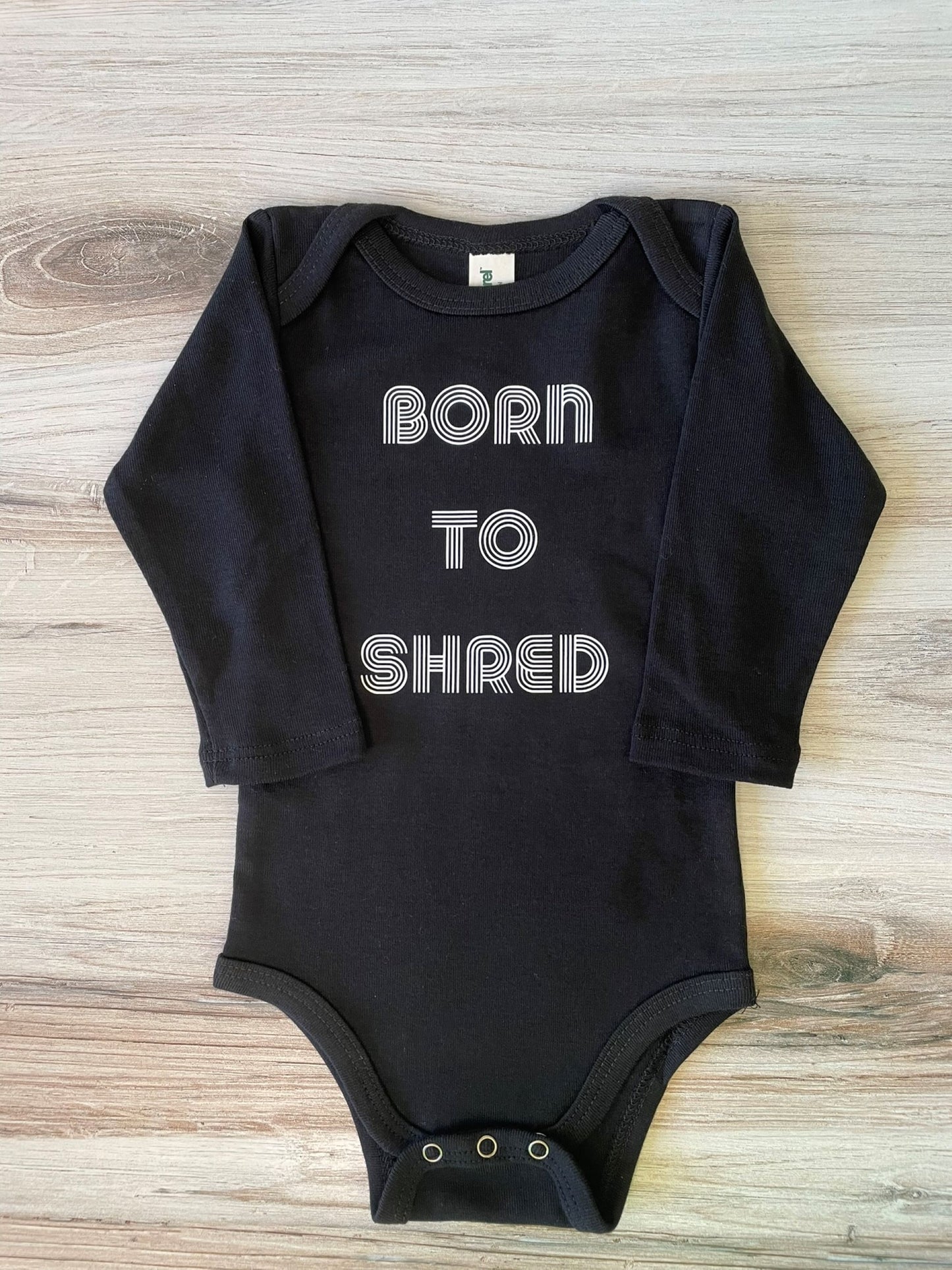 BABY "Born to Shred" - Organic Cotton Long Sleeve Bodysuit