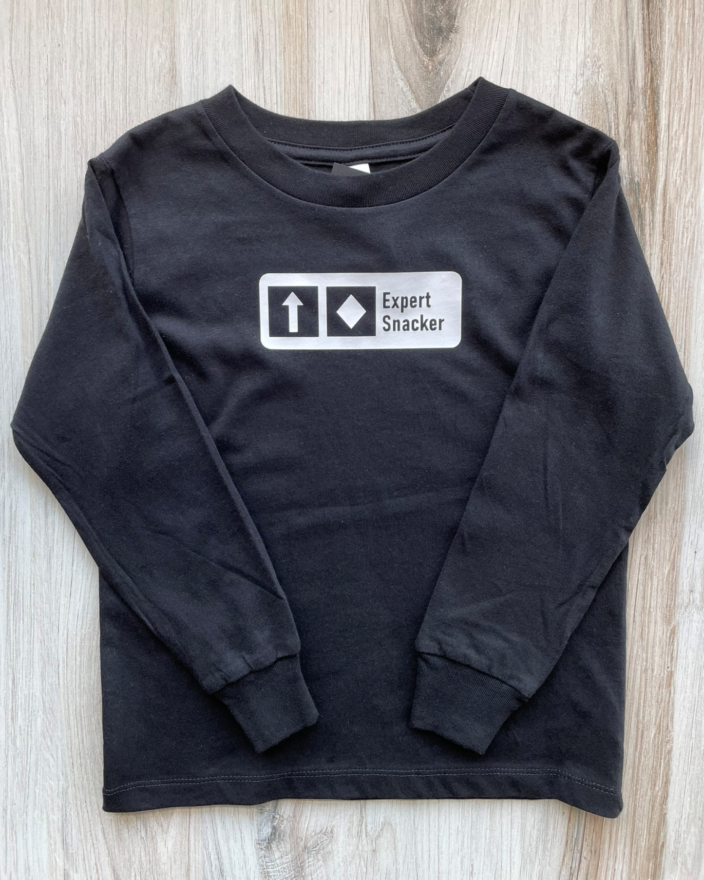 KIDS "Expert Snacker" Trail Sign Long Sleeve T-Shirt