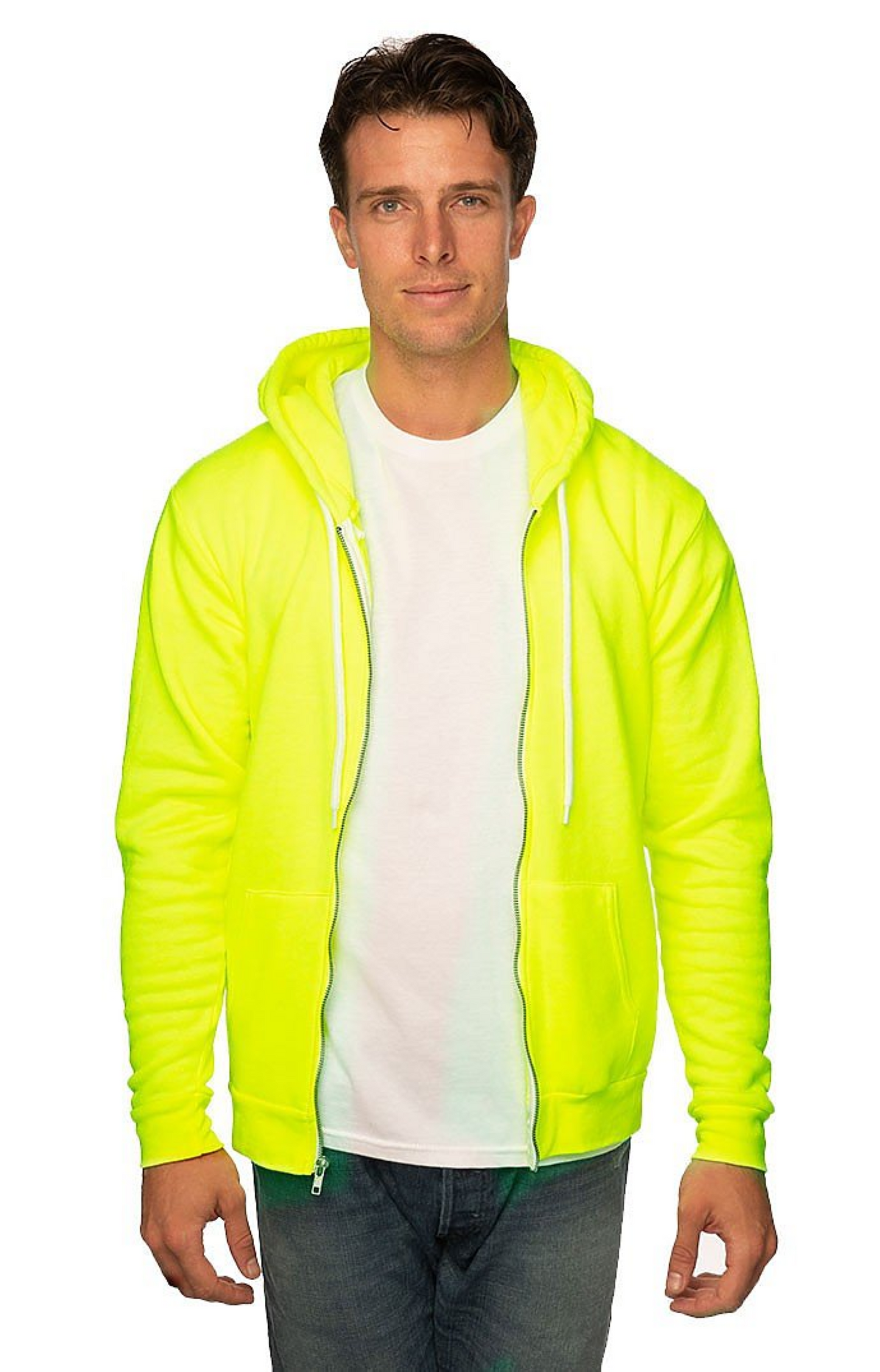 ADULT Spring Skiing "Extremely Difficult" Trail Sign - Neon Zip Hoodie