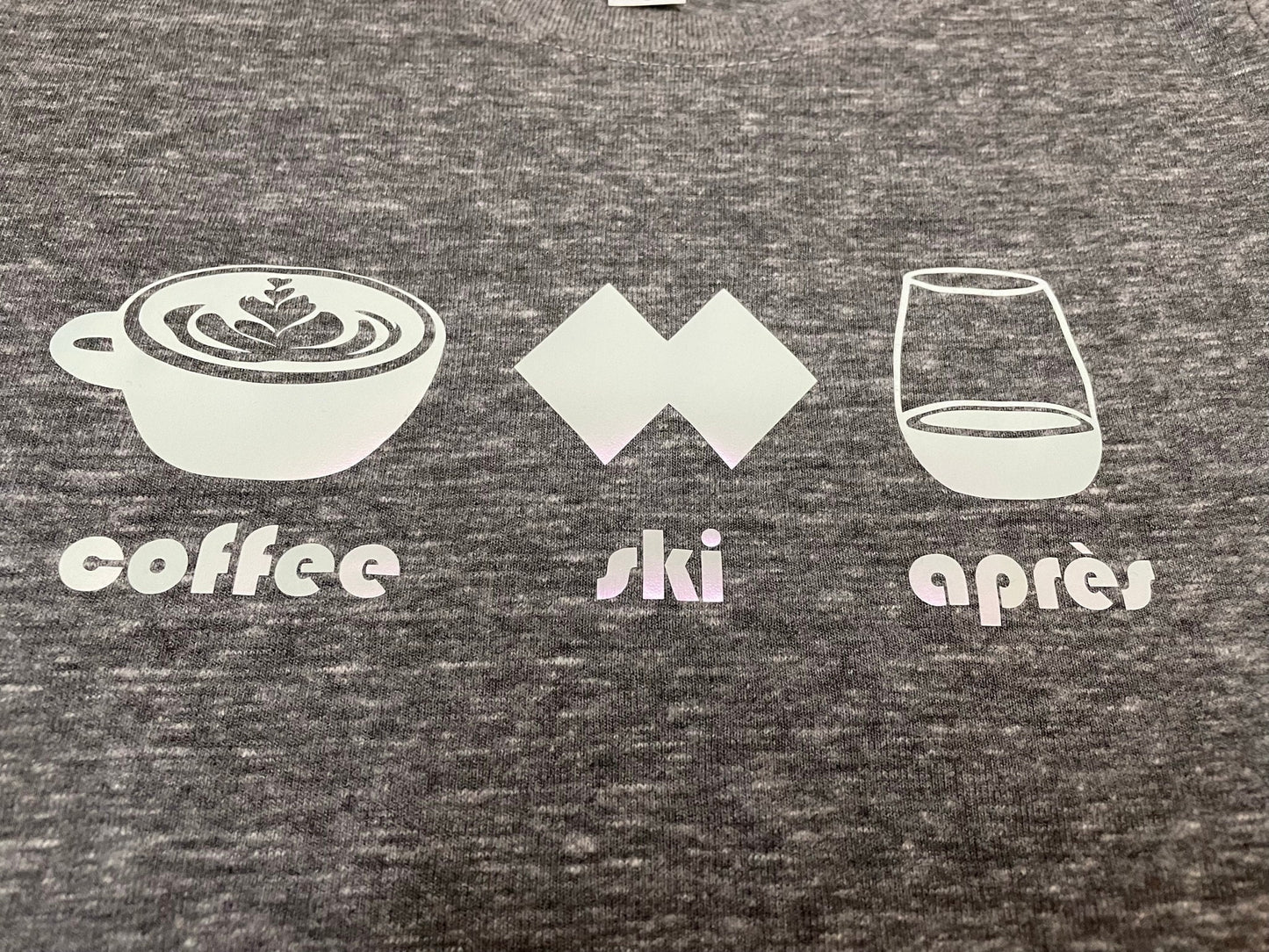 WOMEN'S “Coffee Ski Après" Eco Triblend Crop Tee