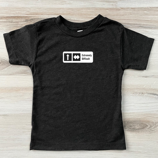 BABY "Extremely Difficult" Trail Sign Tri-Blend T-Shirt