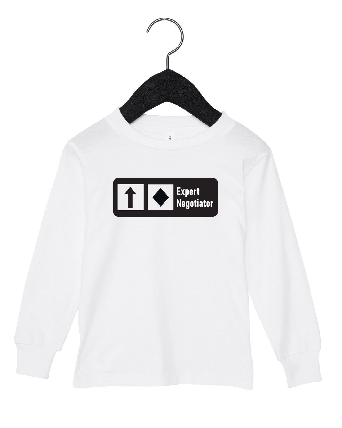 KIDS "Expert Negotiator" Trail Sign Long Sleeve T-Shirt