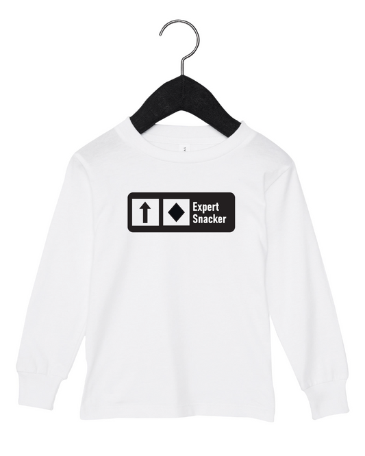 KIDS "Expert Snacker" Trail Sign Long Sleeve T-Shirt