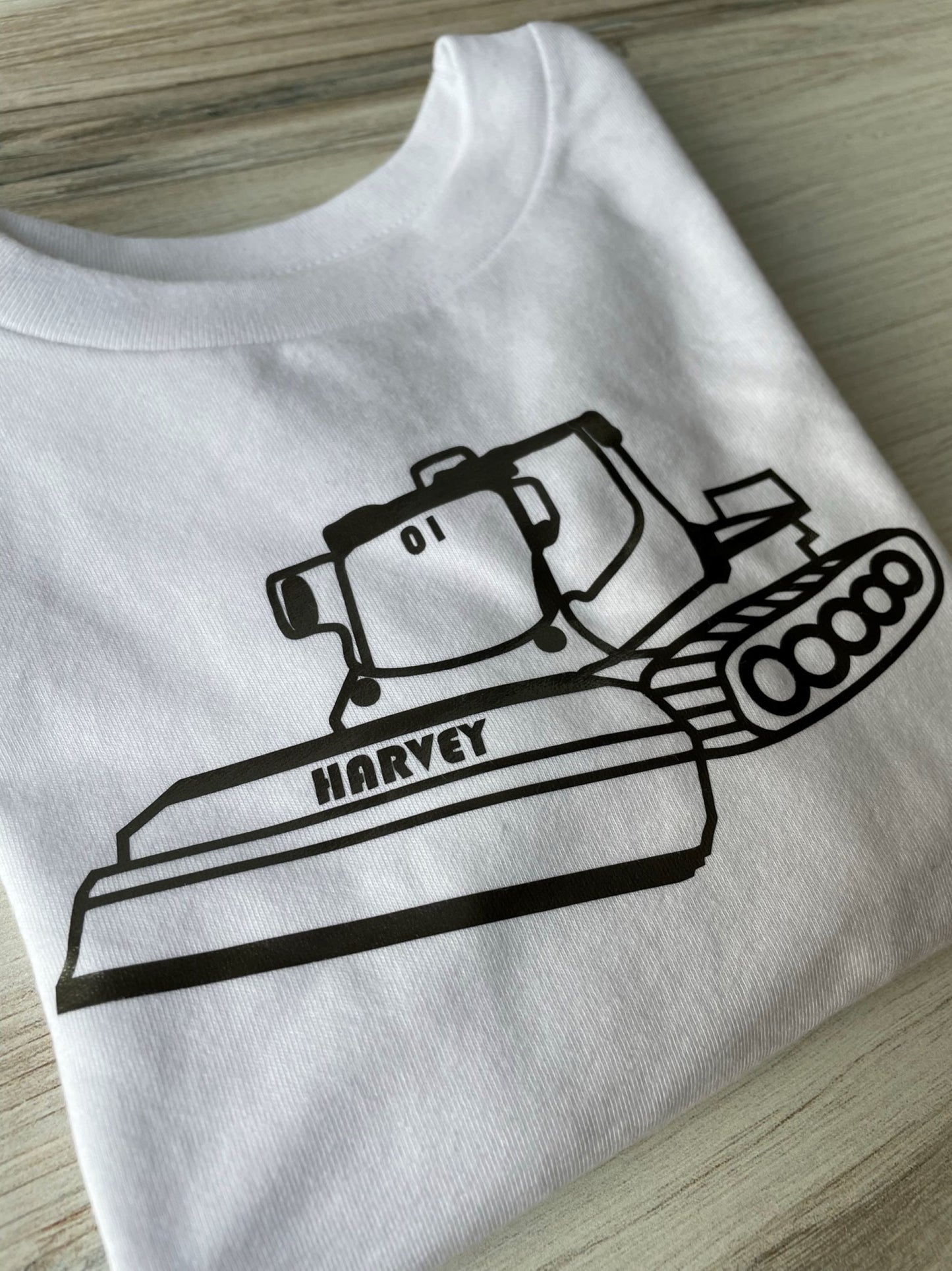 BABY Personalized Snowcat - Organic Cotton Long Sleeve Bodysuit