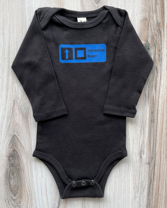 BABY "Intermediate Napper" Trail Sign - Organic Cotton Long Sleeve Bodysuit