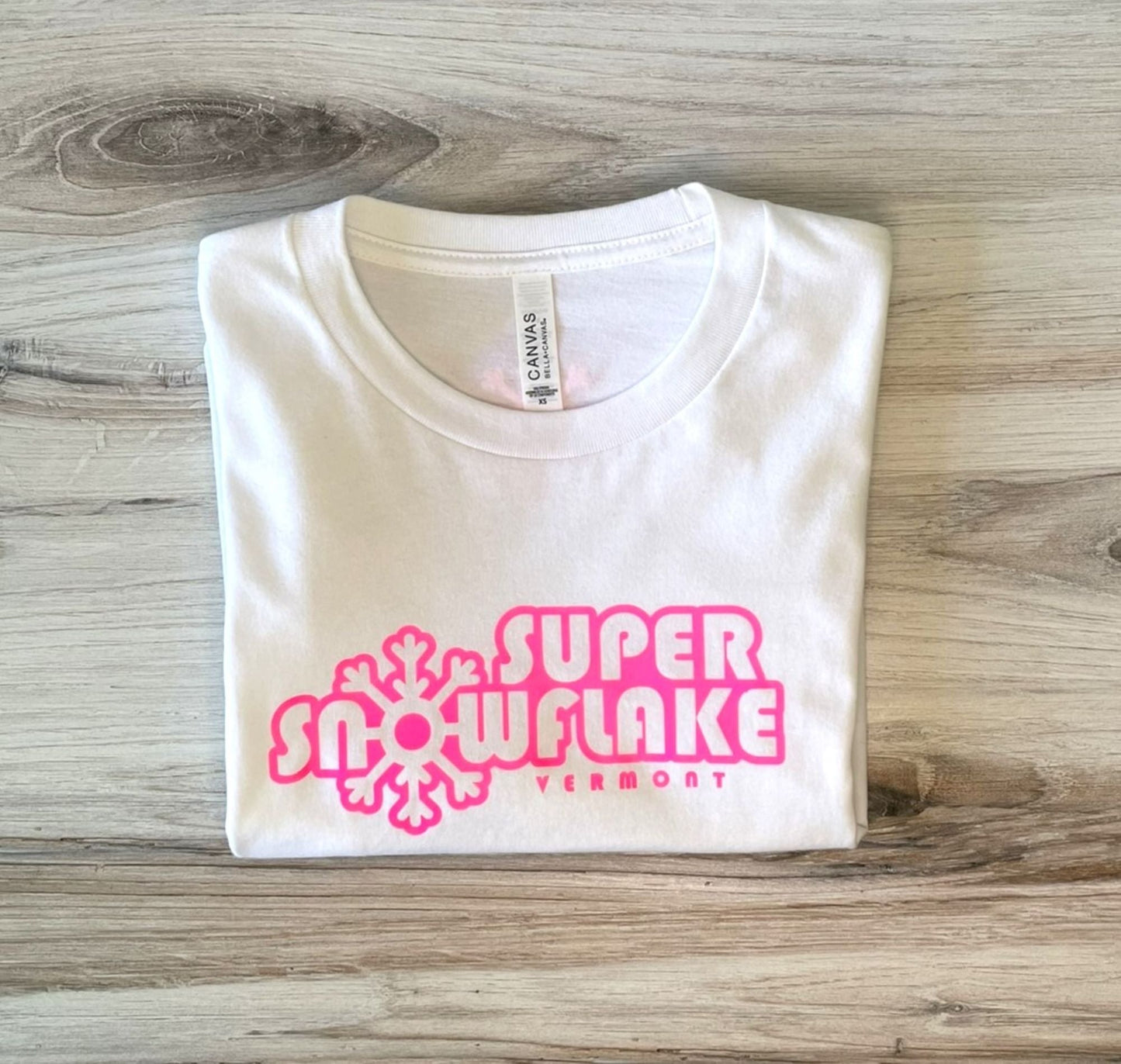 WOMEN'S  "Super Snowflake Vermont" Logo T-Shirt