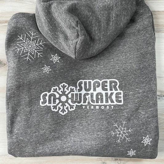 ADULT "Super Snowflake Vermont" Tri-blend Zip Hoodie