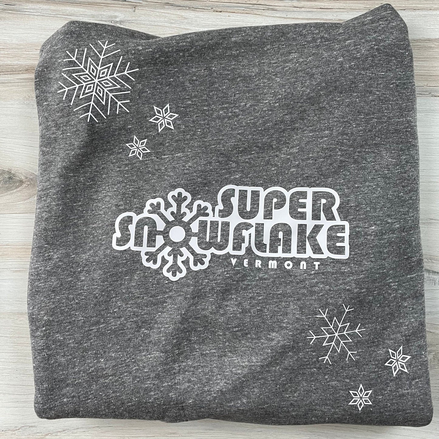 ADULT "Super Snowflake Vermont" Tri-blend Zip Hoodie